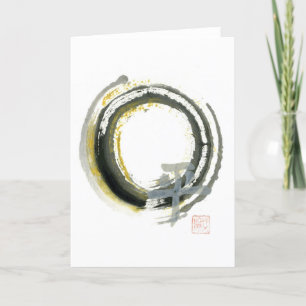 Enso with PAX, Sumi-e Card