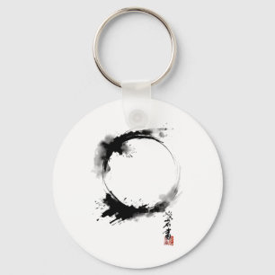 Enso Zen Buddhism Circle Meditation Yoga  Key Ring