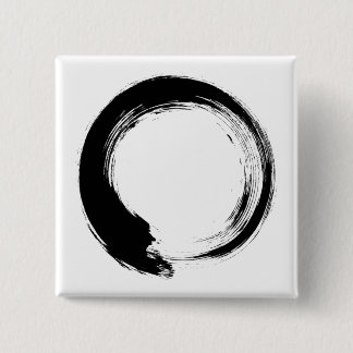 Enso Zen Circle 15 Cm Square Badge