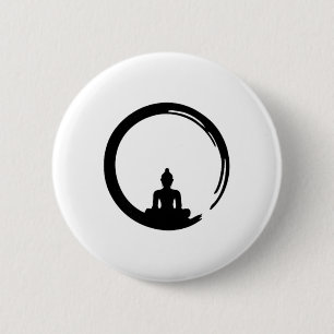 Enso, Zen, Circle, Buddha Meditation Japan Calligr 6 Cm Round Badge