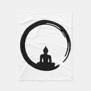 Enso, Zen, Circle, Buddha Meditation Japan Calligr Fleece Blanket