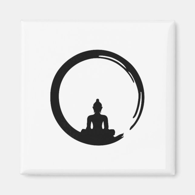 Enso, Zen, Circle, Buddha Meditation Japan Calligr Magnet (Front)