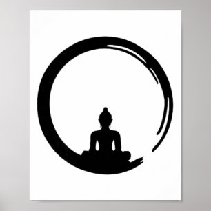 Enso, Zen, Circle, Buddha Meditation Japan Calligr Poster
