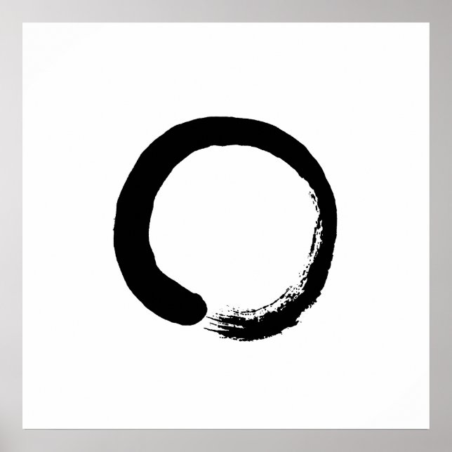 Ensō Zen Circle Calligraphy Poster (Front)