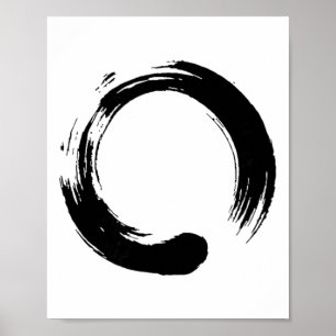 Enso, Zen, Circle, Symbol, Buddhism, Buddha, Medit Poster