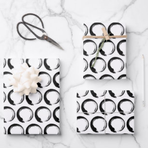 Enso Zen Circle Wrapping Paper Sheet