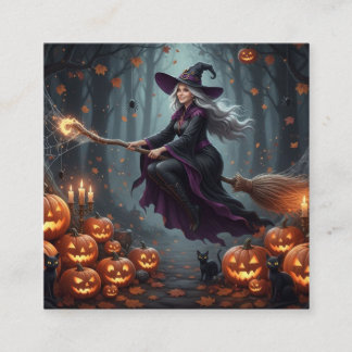 Ensorceled Night Flight Square Business Card