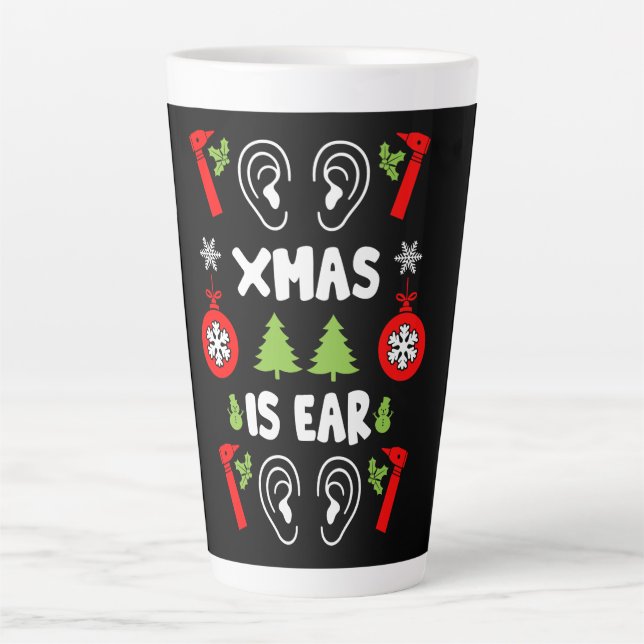 ENT Doctor Christmas  Latte Mug (Front)