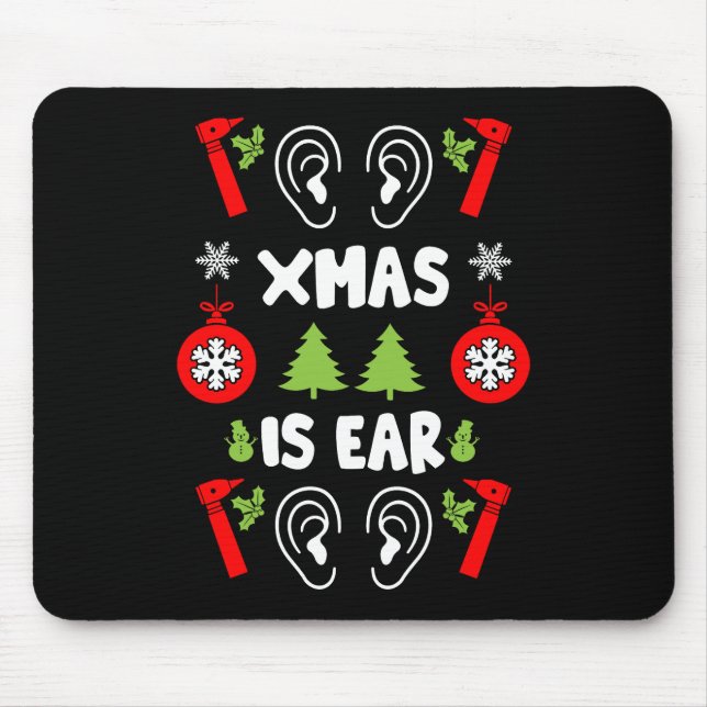 ENT Doctor Christmas  Mouse Pad (Front)