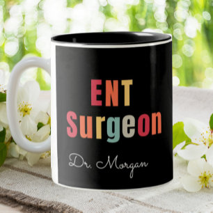 ENT Surgeon Doctor Otolaryngology Personalised  Two-Tone Coffee Mug