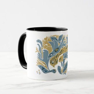 Entangled Aestetic Birds TWArt 12-earthtones Mug