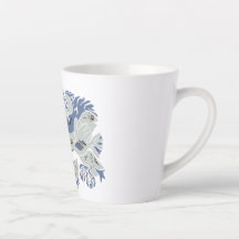 Entangled Birds Customisable text blue/grey TWArt