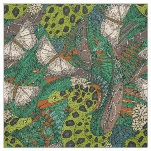 entangled forest rust fabric
