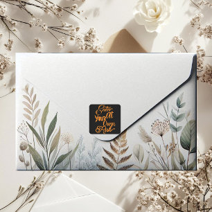 Enter At Your Own Risk Spooky Halloween Party Fun Square Sticker