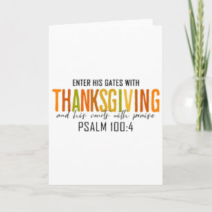 Enter His Gates With Thanksgiving And His Courts W Card