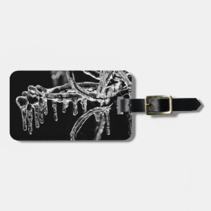 enter icy winter luggage tag