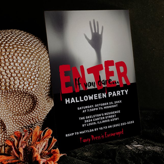 Enter If You Dare Halloween Party Invitation (Creator Uploaded)