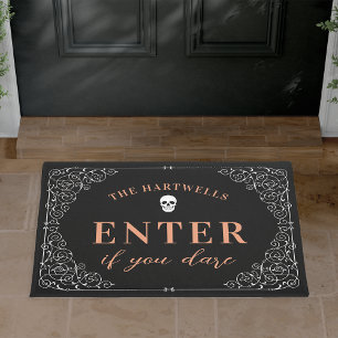 Enter If You Dare Personalised Halloween Doormat