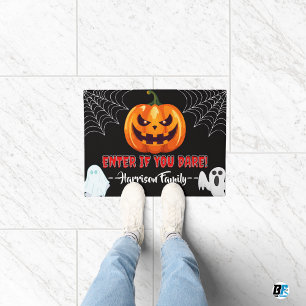 Enter If You Dare-Personalised Halloween Family  N Doormat