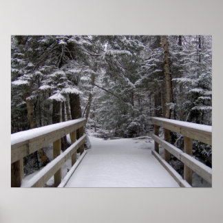 Enter - New Hampshire Snow Scene Poster
