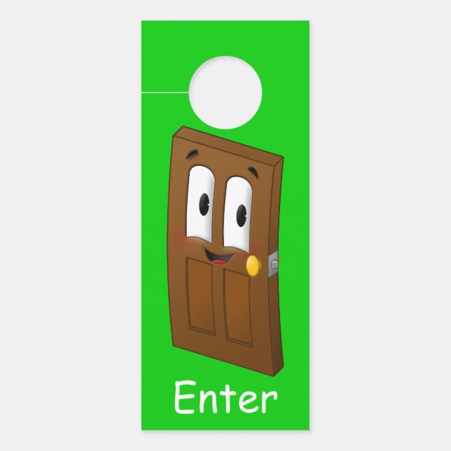 "Enter/Stop" A-door-able Door Hanger (Front)