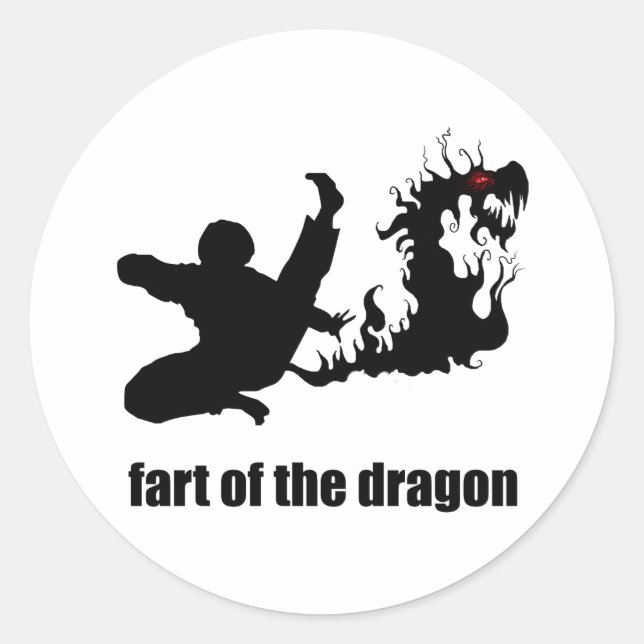 Enter the Fart of the Dragon Classic Round Sticker (Front)