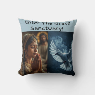 Enter The Grace sanctuary design 1 colour theme 1 Cushion