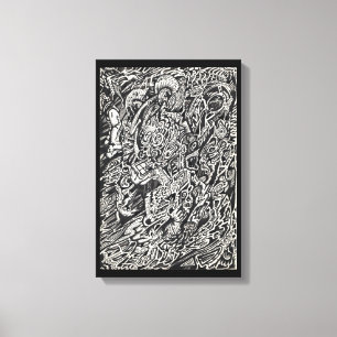 Enter, The Microdot Man Canvas Print