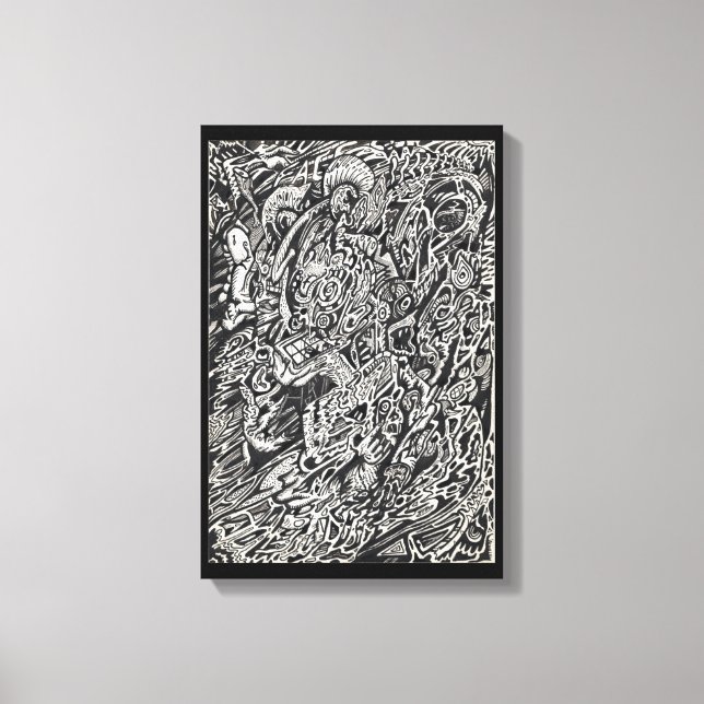 Enter, The Microdot Man  Canvas Print (Front)