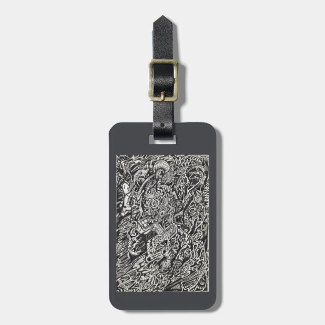 Enter, The Microdot Man  Luggage Tag (Front Vertical)