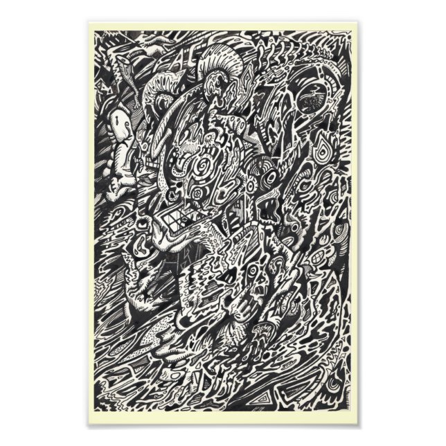 Enter, The Microdot Man Photo Print (Front)