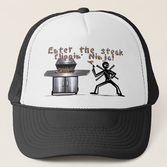 Enter the Steak Flippin' Ninja Trucker Hat (Front)