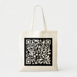 Enter URL & Create Scannable QR Code   Black Tote Bag