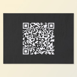 Enter URL & Create Scannable QR Code Black White Tissue Paper