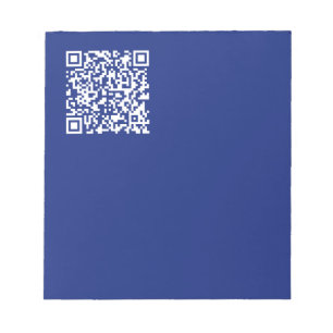 Enter URL Instantly Generated QR Code   Navy Blue Notepad