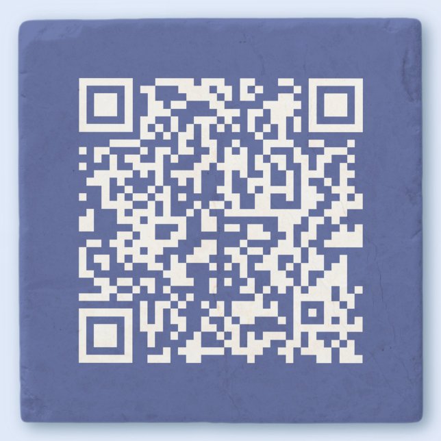 Enter URL Instantly Generated QR Code | Navy Blue Stone Coaster (Creator Uploaded)