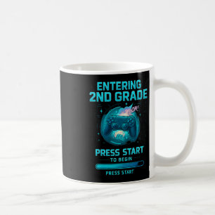 Entering 2nd Grade Gamer Design Kids Press Start Coffee Mug