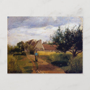 Entering a village by Camille Pissarro Postcard