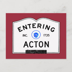 Entering Acton Postcard