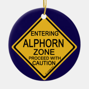 Entering Alphorn Zone Ceramic Tree Decoration