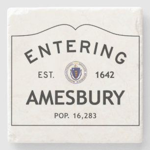 Entering Amesbury Marble Coaster Stone Coaster