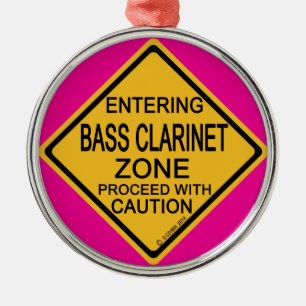 Entering Bass Clarinet Zone Metal Tree Decoration