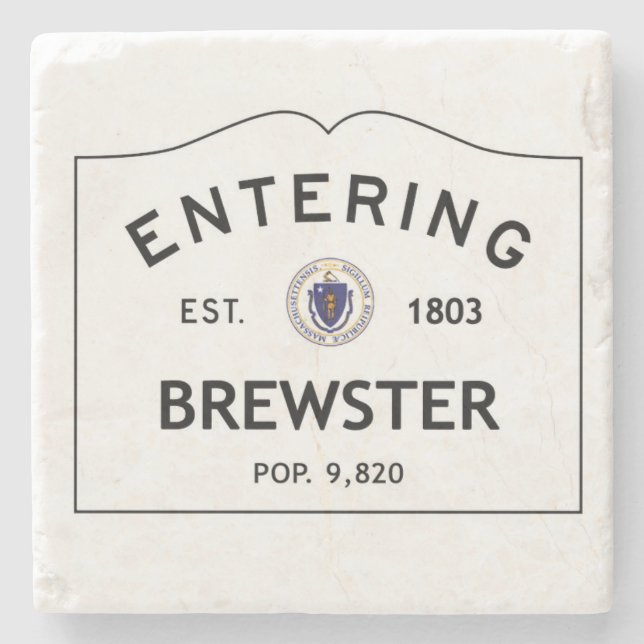 Entering Brewster Marble Coaster Stone Coaster (Front)