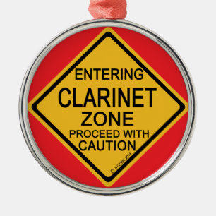 Entering Clarinet Zone Metal Tree Decoration