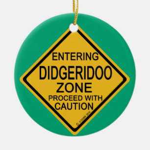 Entering Didgeridoo Zone Ceramic Tree Decoration