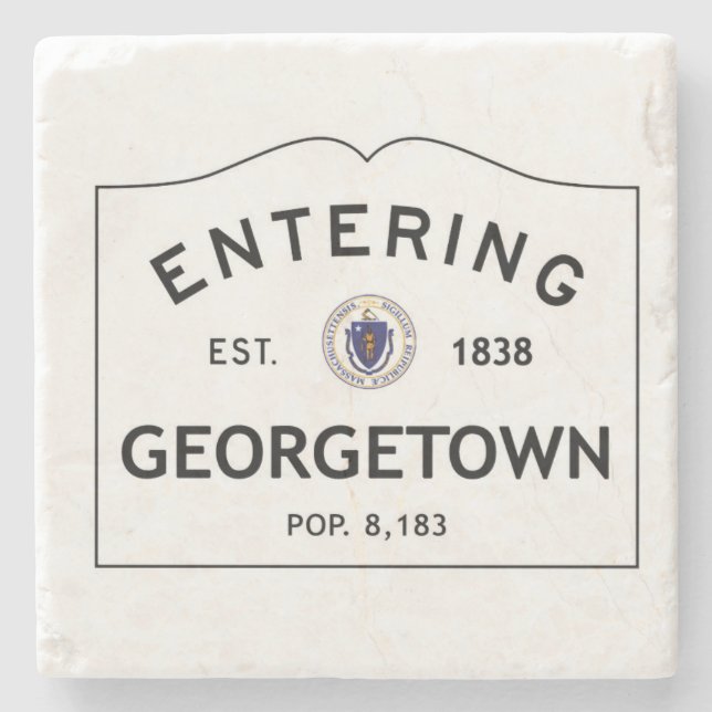 Entering Georgetown Marble Coaster Stone Coaster (Front)