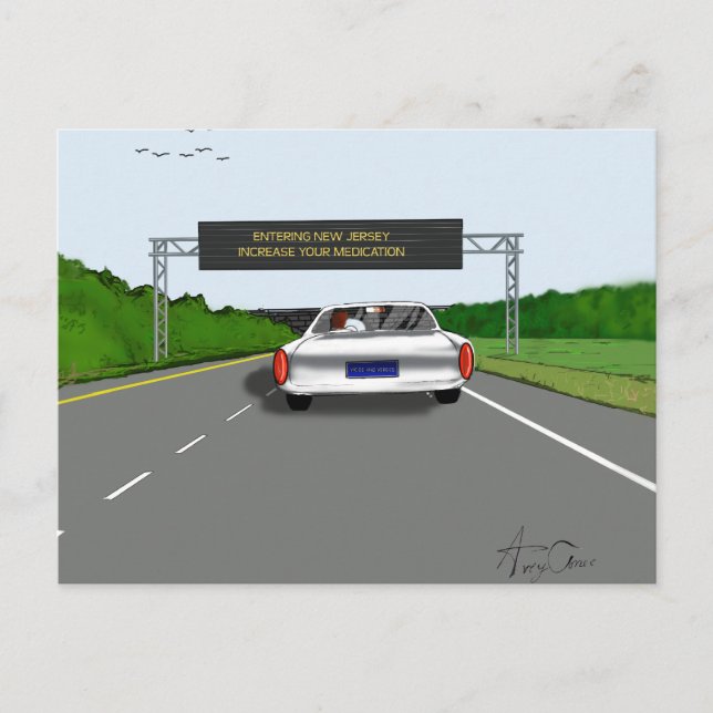 Entering NJ. Increase Meds Postcard (Front)