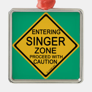 Entering Singer Zone Metal Tree Decoration