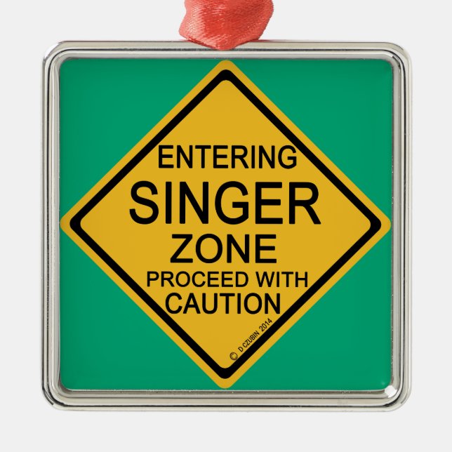 Entering Singer Zone Metal Tree Decoration (Front)