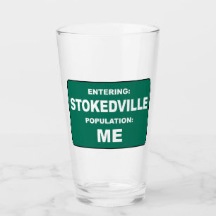 Entering Stokedville Population Me Glass